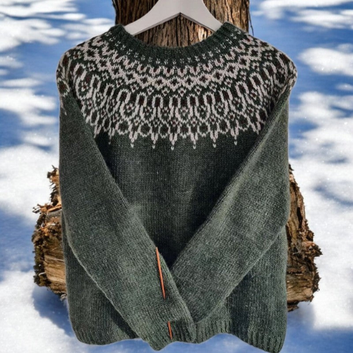 MAISON LORÉA™ – Wintertrui met Eenvoudig Gebreid Detail op de Schouders
