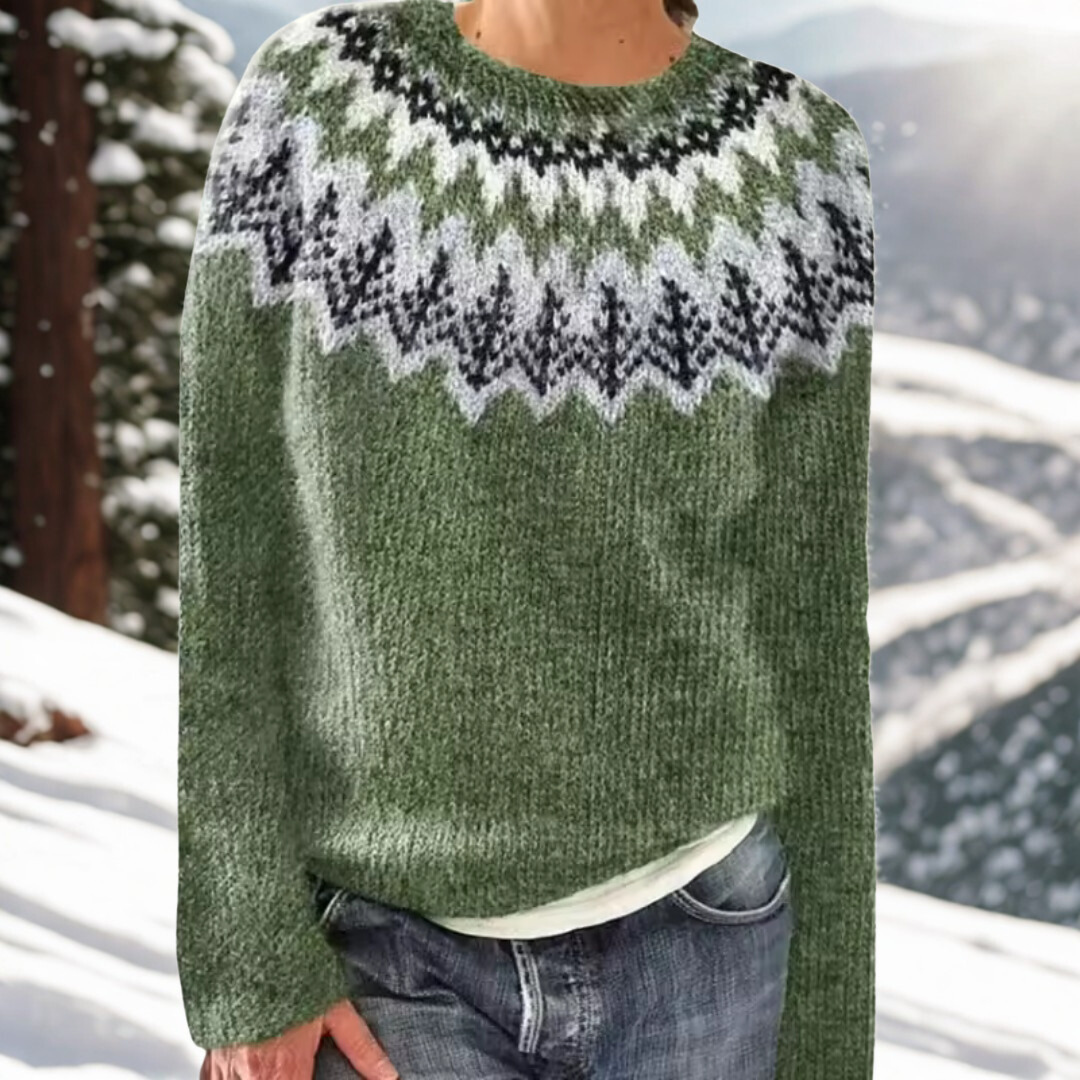 MAISON LORÉA™ – Wintertrui met tijdloos Scandinavisch patroon