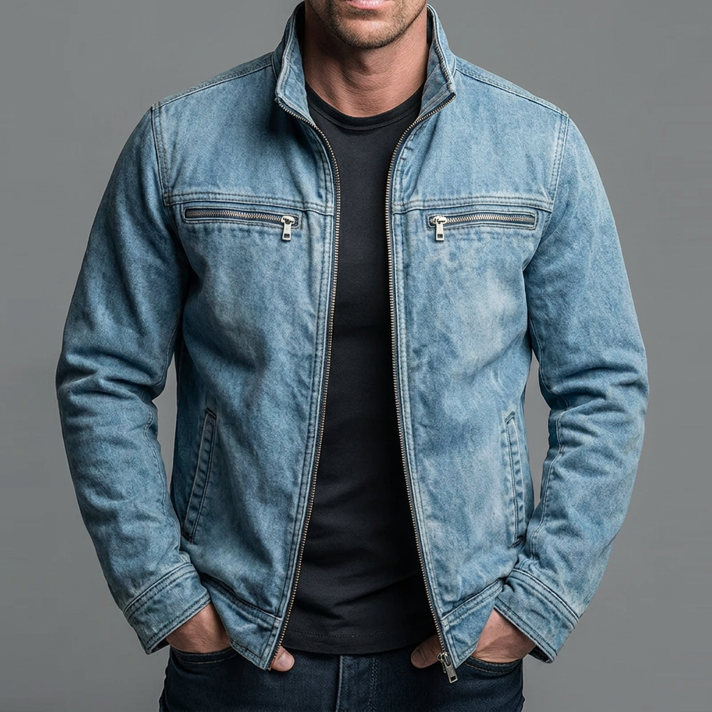 HUGO | Vintage katoenen vest met ritssluiting
