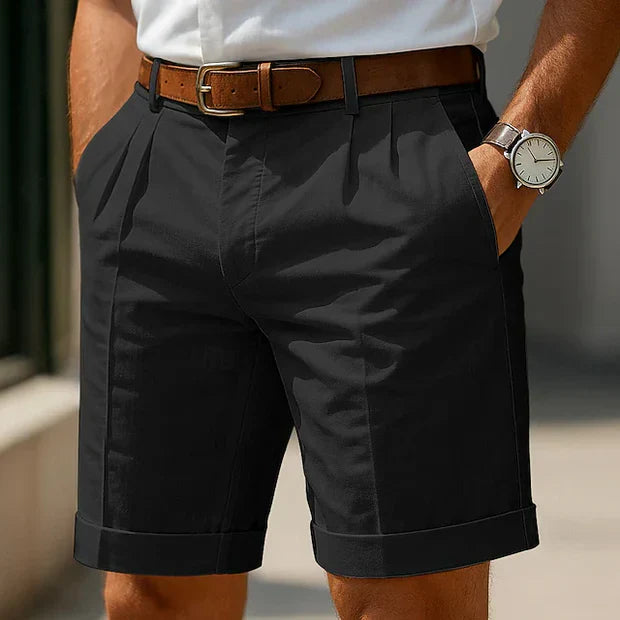 Gianni | Geplooide Heren Korte Broek met Riem
