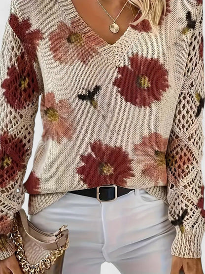 ANNIEK | Elegante trui met bloemendessin