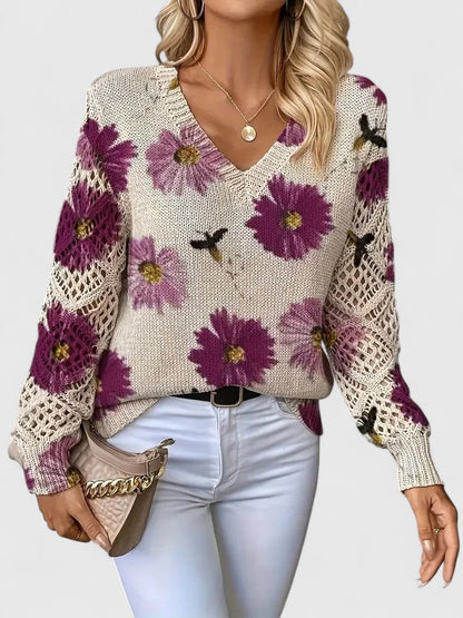 ANNIEK | Elegante trui met bloemendessin