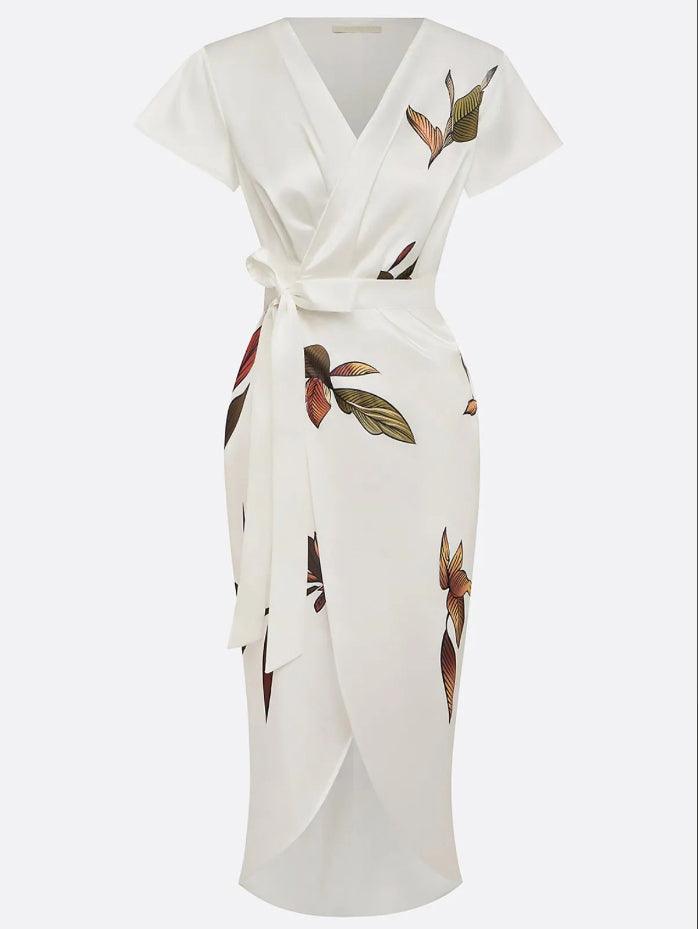 Amelia | Elegante Bloemen Wikkeljurk