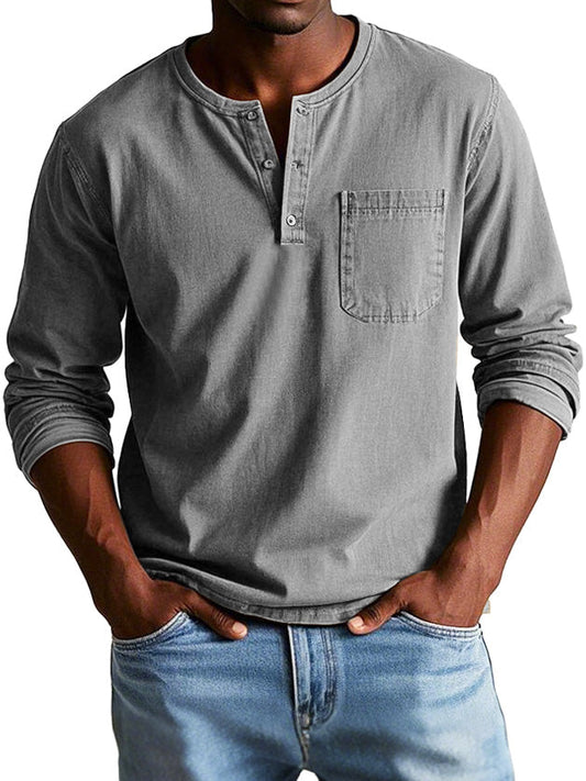 EMILIO | Vintage Henley voor Stijl en Comfort