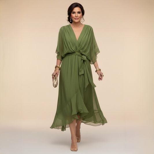 FAY™ | Stralend de zomer door met de FAY™ V-hals Jurk.