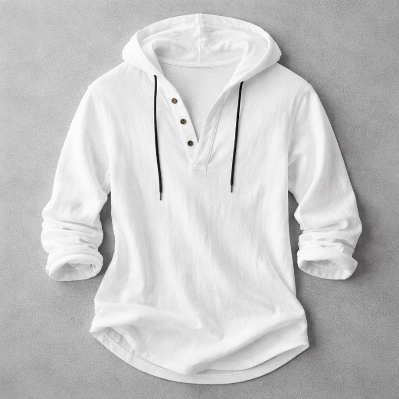 FRANK | Katoenen-linnen hoodie | Luchtig & Comfortabel