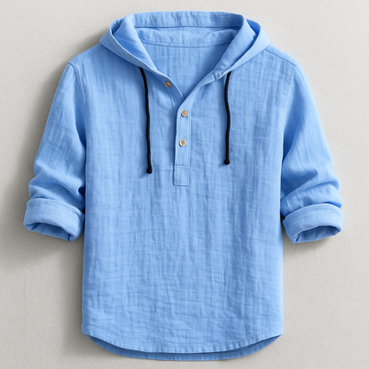SAM | Luxe Linnen Hoodie-Overhemd
