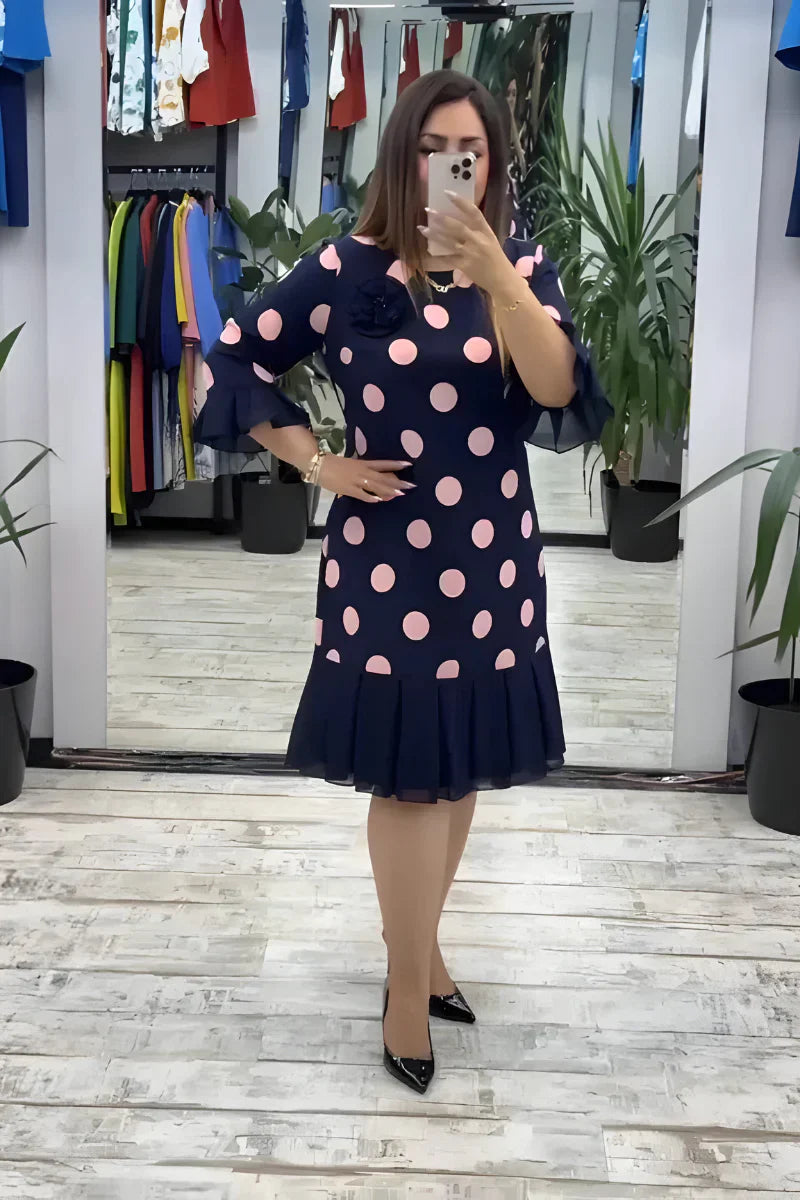 NINA™ | Elegante midi-jurk met flatterende pasvorm en tijdloze stijl