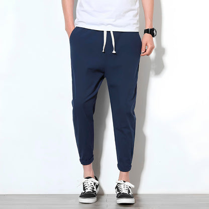 MAISON LORÉA | Enkellange Stretch Pantalon met Elastische Taille