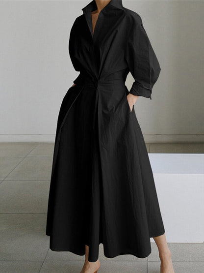 NORA | Lange Elegante Jurk voor een Tijdloze en Verfijnde Stijl