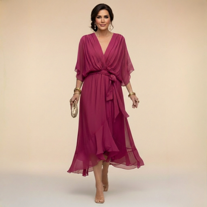 FAY™ | Stralend de zomer door met de FAY™ V-hals Jurk.