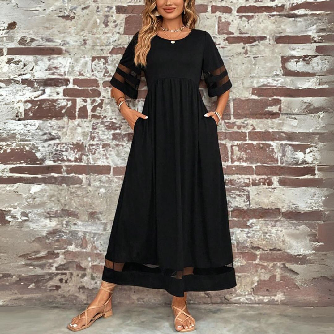 Aubrey™ – Flatterende Midi-jurk met Tummy-bedekking