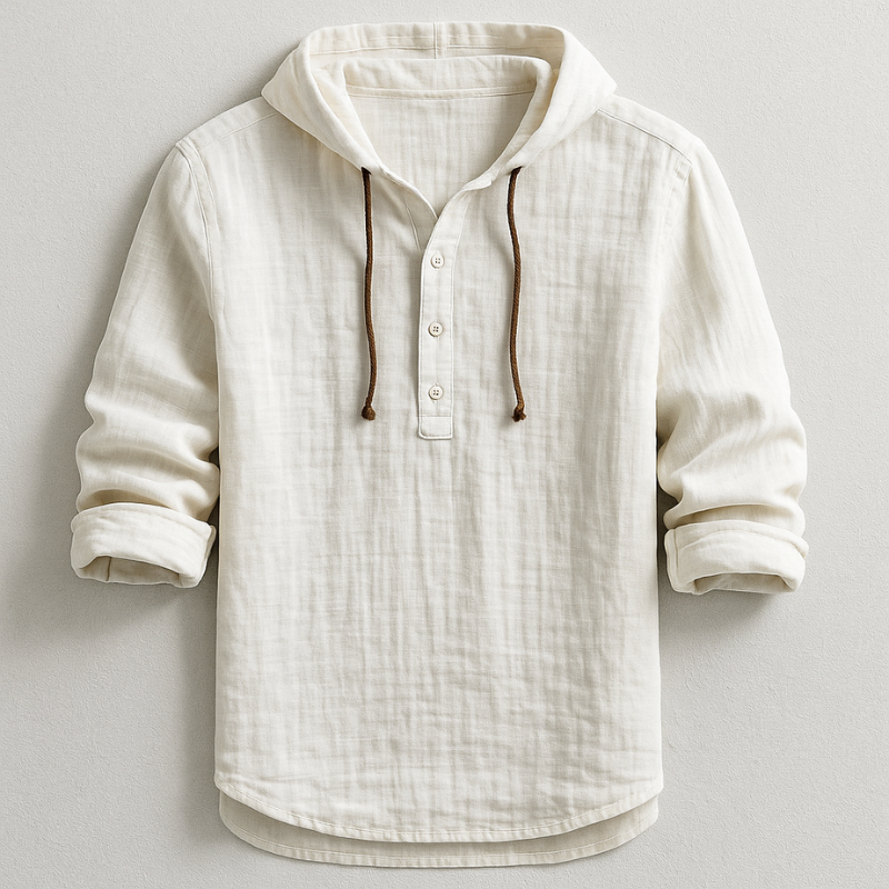 SAM | Luxe Linnen Hoodie-Overhemd