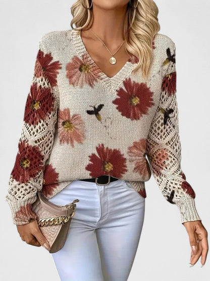 ANNIEK | Elegante trui met bloemendessin