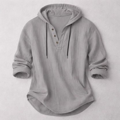 FRANK | Katoenen-linnen hoodie | Luchtig & Comfortabel