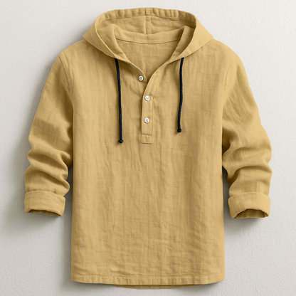 SAM | Luxe Linnen Hoodie-Overhemd