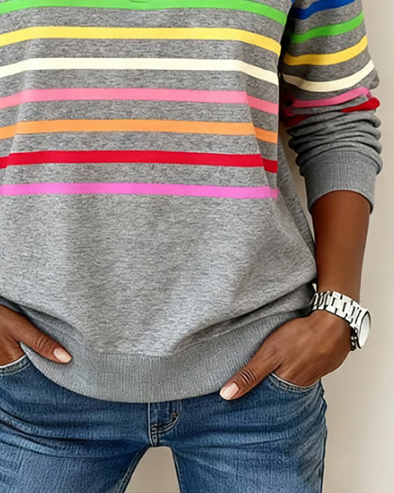 VERA | Kleurrijke half-zip trui