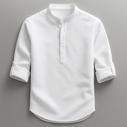 Henri | Shirt met oprolbare lange mouwen