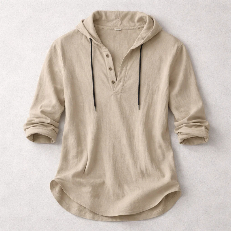 FRANK | Katoenen-linnen hoodie | Luchtig & Comfortabel