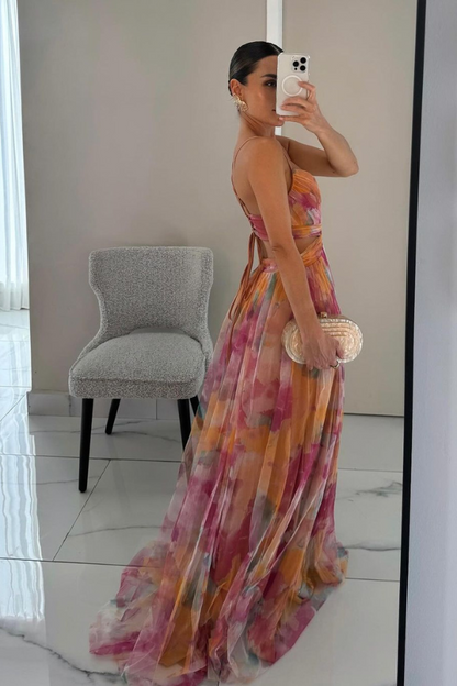 FIORA | Maxi Boheemse Jurk met Romantische Bloemenprint