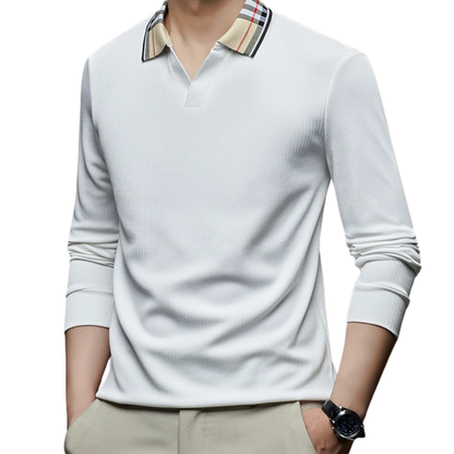 ALEXANDER | ELEGANTE POLO MET RUITKRAAG VOOR HEREN