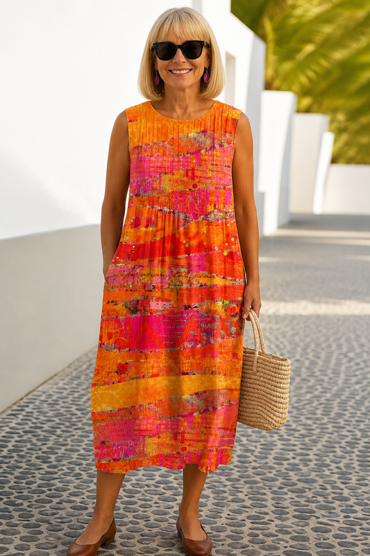 Faye™ Sunset Midi-jurk