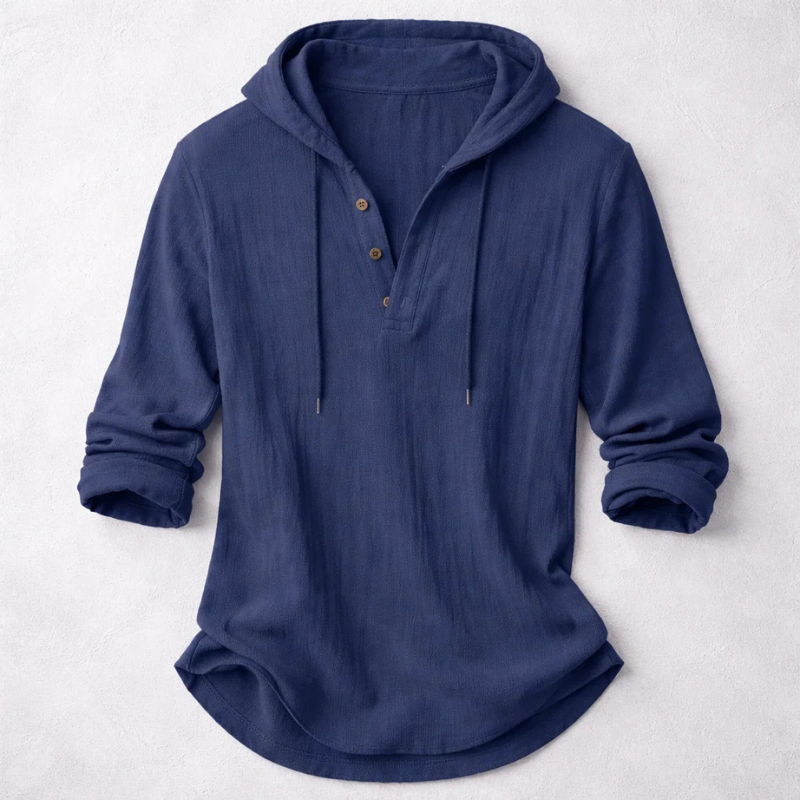 FRANK | Katoenen-linnen hoodie | Luchtig & Comfortabel