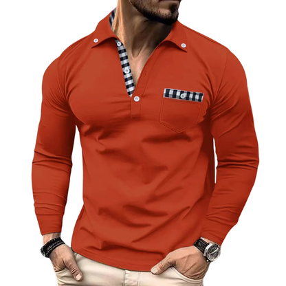 JORICK | ELEGANTE POLO MET RUITDETAILS VOOR HEREN