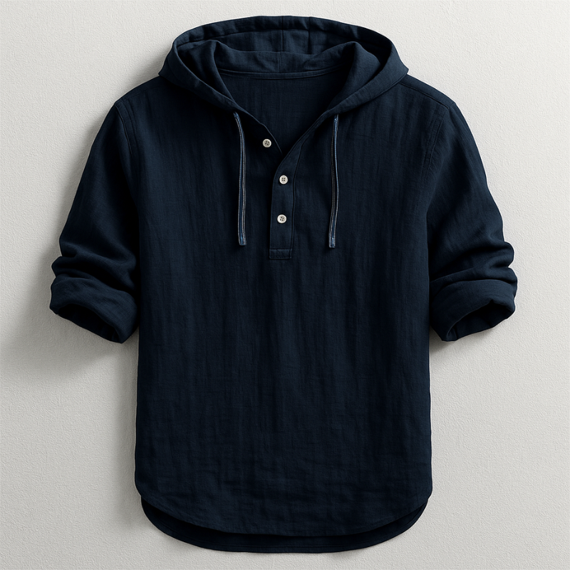 SAM | Luxe Linnen Hoodie-Overhemd