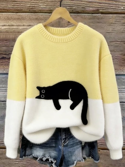 LARA | Dames Hoodie met Kattenprint