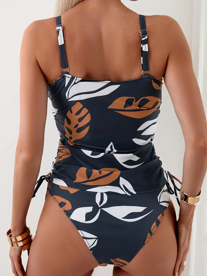 Isla - Tankini Set met Tropische Bladerenprint