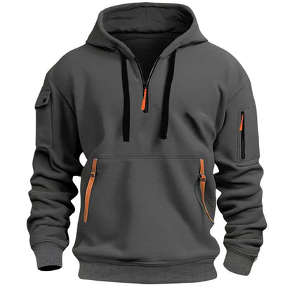 ZANE | Heren Hoodie met Warm Comfort en Stijlvol Functioneel Design. 1+1 Gratis