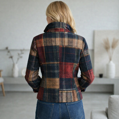 NOA| Geruite Tussenjas met Comfortabele Warmte en Tijdloze Stadsstijl