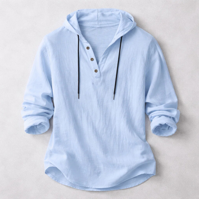 FRANK | Katoenen-linnen hoodie | Luchtig & Comfortabel