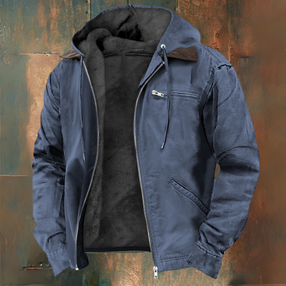 Gevoerde hoodie vest met rits