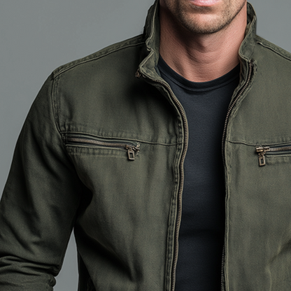 HUGO | Vintage katoenen vest met ritssluiting
