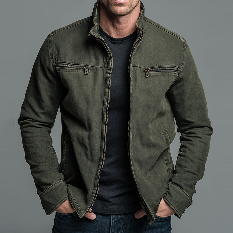 HUGO | Vintage katoenen vest met ritssluiting