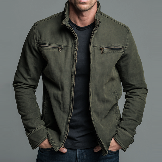HUGO | Vintage katoenen vest met ritssluiting