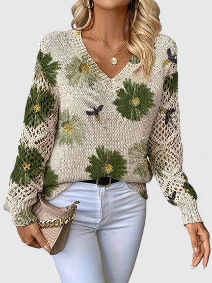 ANNIEK | Elegante trui met bloemendessin