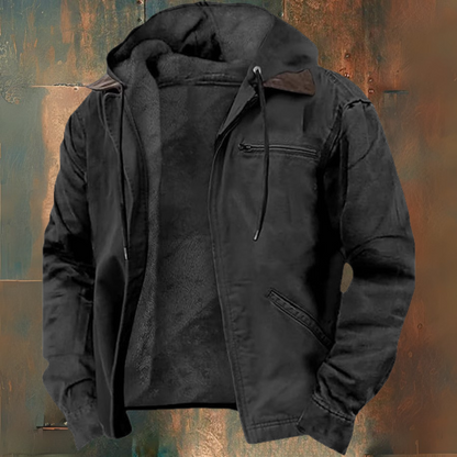 Gevoerde hoodie vest met rits
