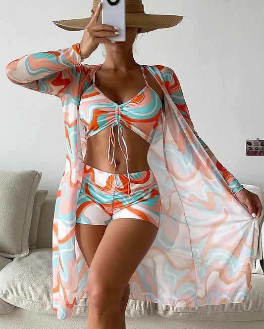 Luna 3-delige bikini set met print