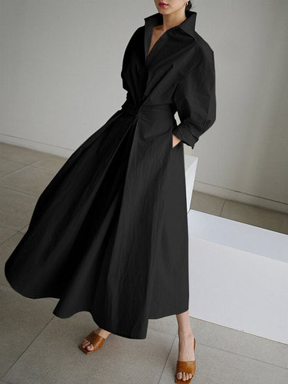 NORA | Lange Elegante Jurk voor een Tijdloze en Verfijnde Stijl