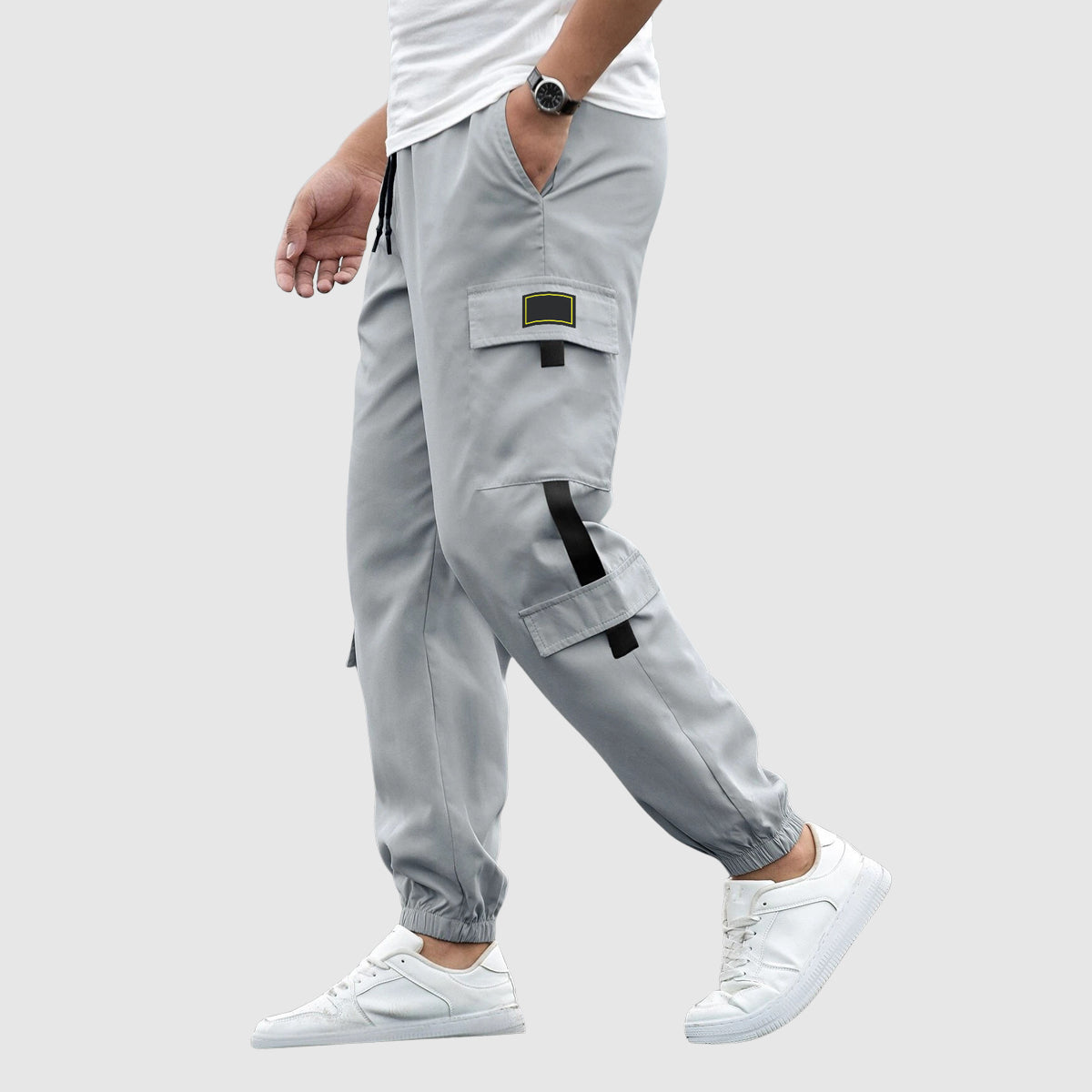 MAISON LORÉA | Urban Cargo Jogger met Contrasterende Accenten