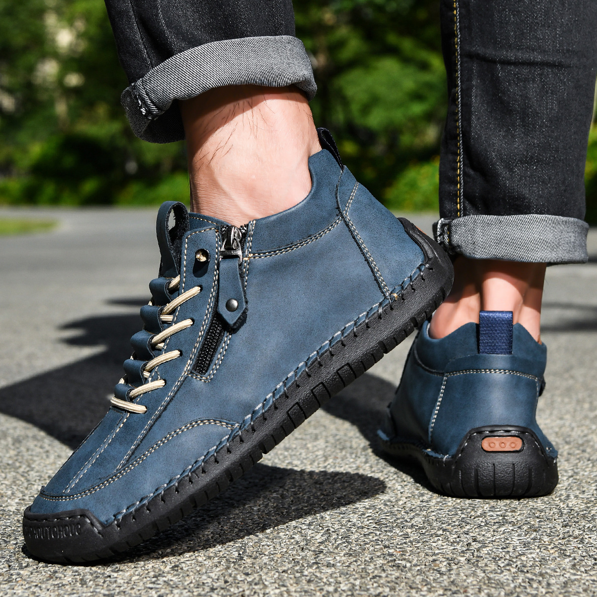 ADAM™ | Nubuckleder Schoenen met Rits voor Mannen