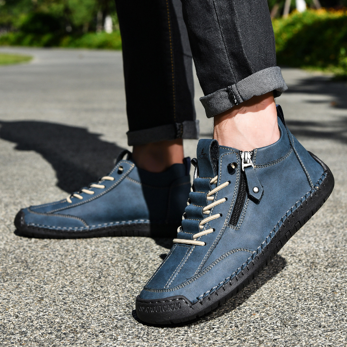 ADAM™ | Nubuckleder Schoenen met Rits voor Mannen