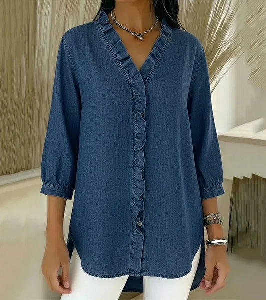 SOLERA™ | Blouse met flatterende V-hals en vloeiende pasvorm voor elke dag