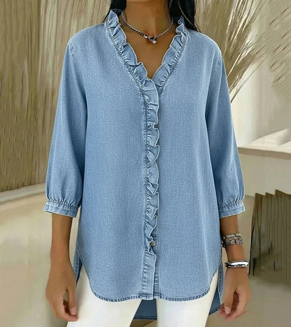 SOLERA™ | Blouse met flatterende V-hals en vloeiende pasvorm voor elke dag