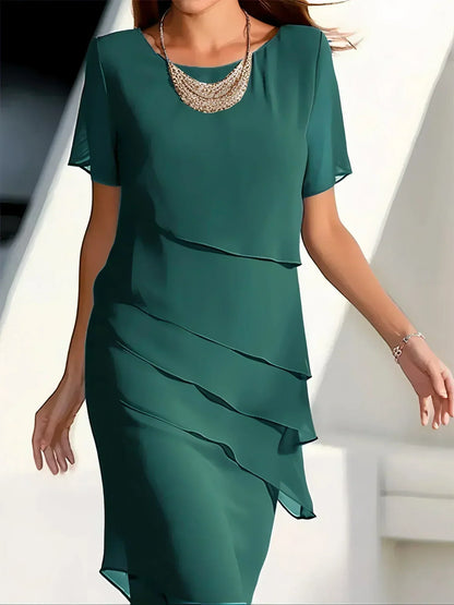 VIENNA | Elegante Jurk met Flatterende Gelaagdheid