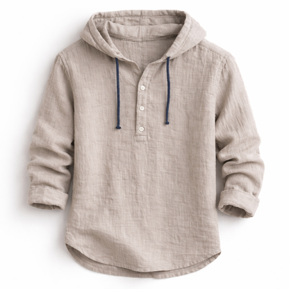 LAURENT MONACO | CHEMISE À CAPUCHE EN LIN POUR HOMMES