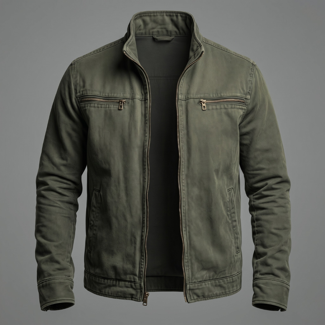 HUGO | Vintage katoenen vest met ritssluiting